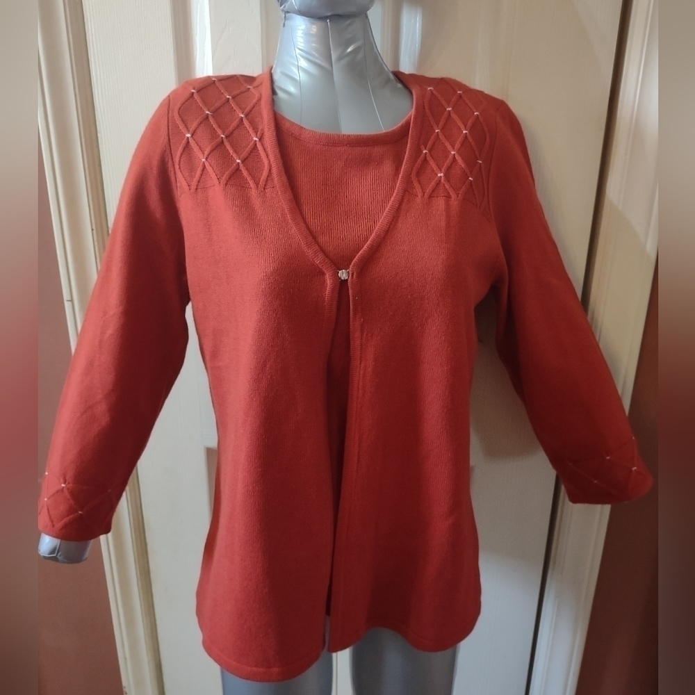 Sag Harbor woman size small double layer shirt jacket combo